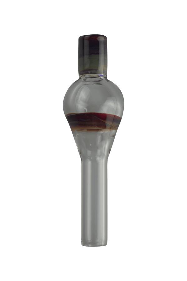 This is the Amber Purple High Ariflow (10mm) Dart Whip Mouthpieces by Biting Glass available at Ritual Colorado. These sleek mouthpieces securely fit into your 3/8" inner diameter tubing and provide a refined experience.