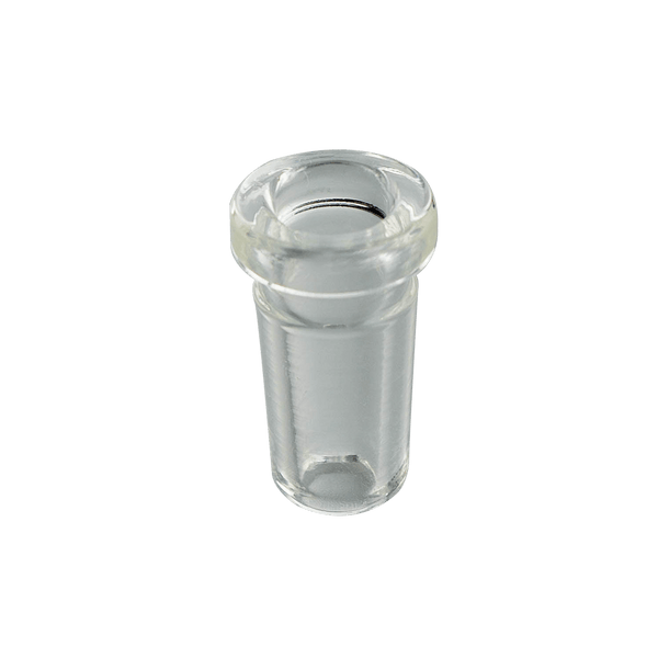 This is a 14mm to 10mm glass reducer accessory from Ritual Glass available at Ritual Colorado. It turns a 14mm female joint into a 10mm female joint and features a strong durable construction. Gain flexibility across your whole glass collection with these reducer adapters.