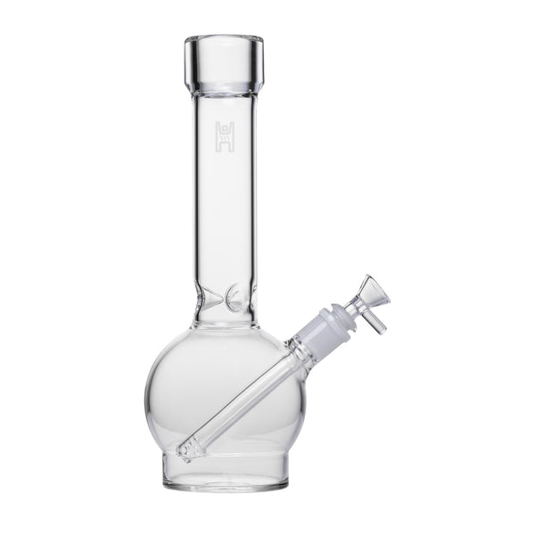This is the Clear 12" Ball Bong by Human Grade available at Ritual Colorado. Featuring a diffused downstem perc, 14mm connection and ice catcher pinch for a refined water piece at a great price.
