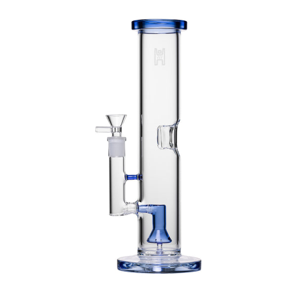 This is the Light Blue 12" Straight Tube Bong by Human Grade available at Ritual Colorado. Featuring a showerhead perc, 14mm connection and ice catcher for a refined water piece at a great price.