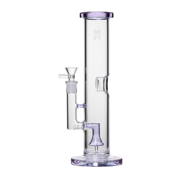 This is the Lavender 12" Straight Tube Bong by Human Grade available at Ritual Colorado. Featuring a showerhead perc, 14mm connection and ice catcher for a refined water piece at a great price.