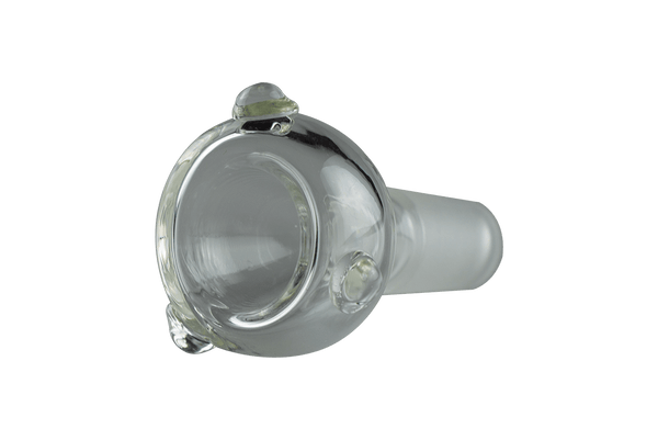 This is the 14mm Bubble Glass Flower Bowl from Ritual Glass available at Ritual Colorado. A convenient combustion bowl option that features dimples on the outside for easy removal from your bong.