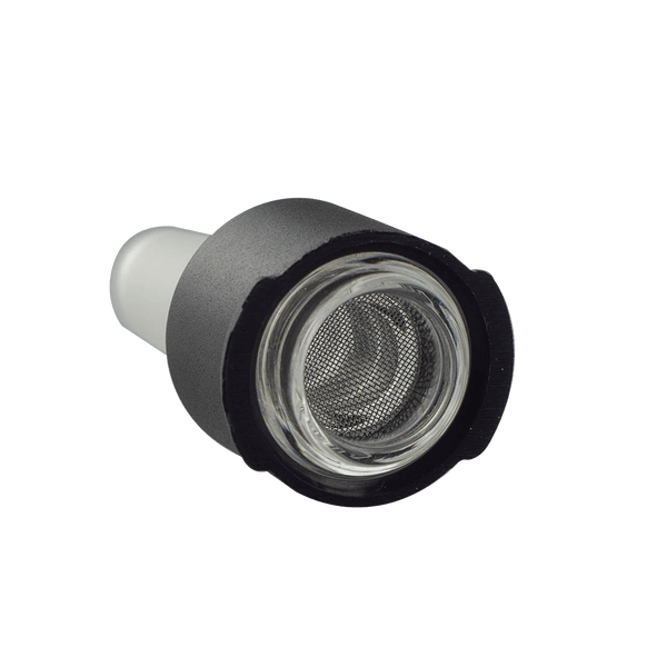 This is a water pipe adapter for the Mighty+ and Crafty+ by Storz & Bickel available at Ritual Colorado. It features a glass water pipe adapter with a plastic collar that fits onto your Storz & Bickel device just like the base cooling unit. Maximize your dry herb hits by running them through water with this awesome accessory.