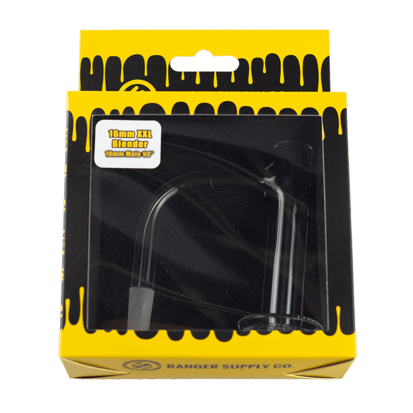 This is the 16mm XXL Blender quartz banger from Banger Supply available at Ritual Colorado. Featuring a beautiful pattern under the dish and fully welded quartz construction this is primed for butane torch use. The extra-tall barrel means incredibly powerful hits and deep draws from your preferred dab setup.