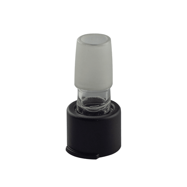 This is a water pipe adapter for the Mighty+ and Crafty+ by Storz & Bickel available at Ritual Colorado. It features a glass water pipe adapter with a plastic collar that fits onto your Storz & Bickel device just like the base cooling unit. Maximize your dry herb hits by running them through water with this awesome accessory.