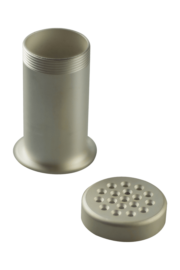 This is the 360XLS Silver Plated Titanium Housing from QaromaShop available at Ritual Colorado. A revolutionary ball vape providing insane power and super clean flavor.