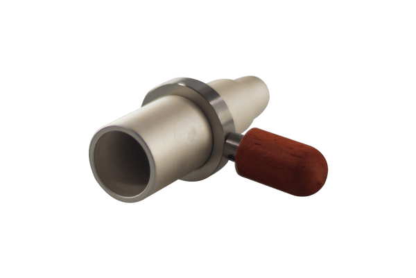 This is the Silver Plated Titanium Bowl from QaromaShop available at Ritual Colorado. Featuring a beautiful wooden handle this convenient bowl is compatible with 20mm injector and 22mm diffuser ball vapes.