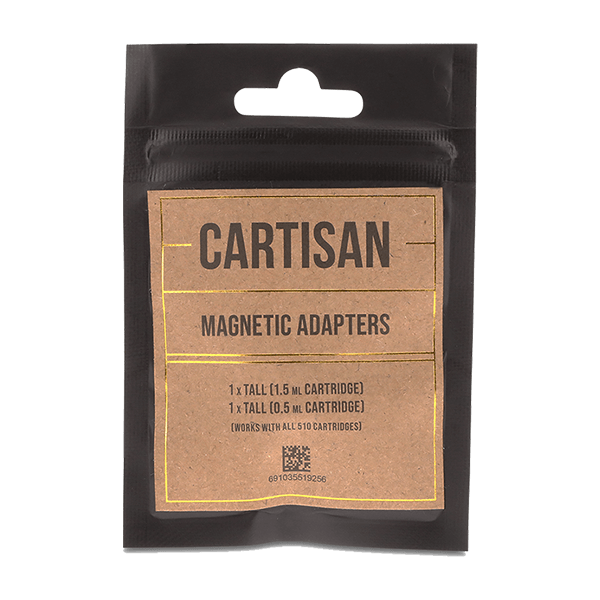These are 510 Magnetic Adapters by Cartisan available at Ritual Colorado. Compatible with all 510-Thread Cartridges these adapters provide convenient attachment for magnetic 510 batteries.