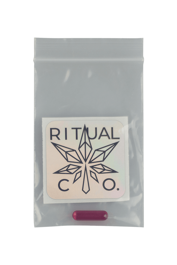 This is the 5x18mm Rounded Ruby Terp Pillar from Ritual Co. available at Ritual Colorado. Perfect for your slurper and blender bangers with a narrow bucket, this ruby pillar provides extra movement for efficient dabs.