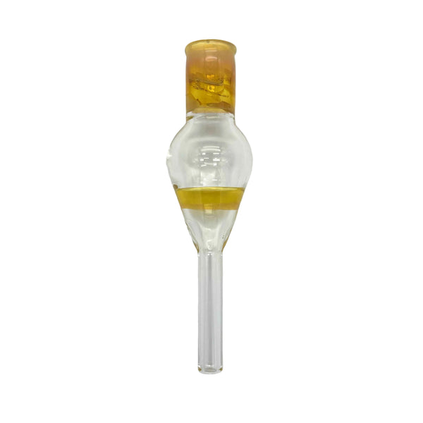 This is the Striking Yellow Regular (7mm) Dart Whip Mouthpieces by Biting Glass available at Ritual Colorado. These sleek mouthpieces securely fit into your 1/4" inner diameter tubing and provide a refined experience.