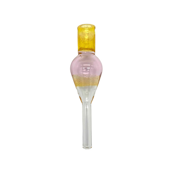 This is the Yellow / Pink Regular (7mm) Dart Whip Mouthpieces by Biting Glass available at Ritual Colorado. These sleek mouthpieces securely fit into your 1/4" inner diameter tubing and provide a refined experience.