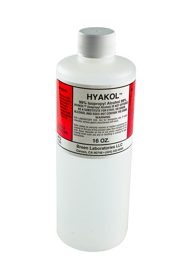 This is Hyakol 99% Isopropyl Alcohol available at Ritual Colorado. Perfect for cleaning bongs, rigs, dab tools, bangers, dry herb vapes and more this is a perfect all-in-one cleaning solution. At a high 99% concentration it's perfect for cutting through the thickest and most obnoxious residue leaving your pieces sparkling.