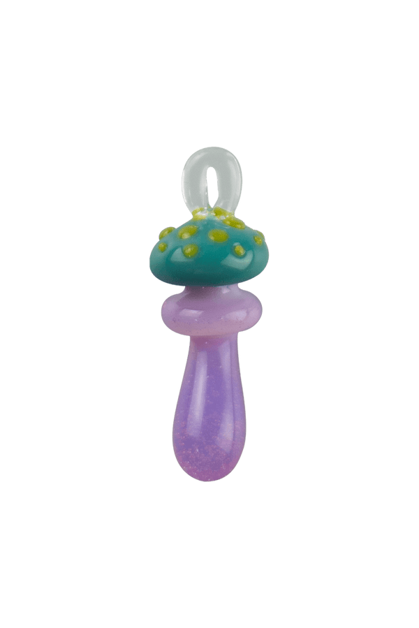 These are Loop Mushroom Pendants by Technicolor Tony available at Ritual Colorado. Featuring vibrant glass colors these handmade jewelry pieces are crafted in Denver, CO.