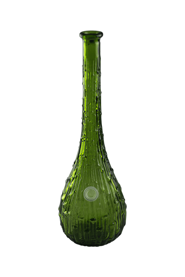 This is the Avocado Empoli Wax Drip Bong from Bird & Mouse Glass available at Ritual Colorado. A stylish and functional up cycled vintage bong capable of huge rips!