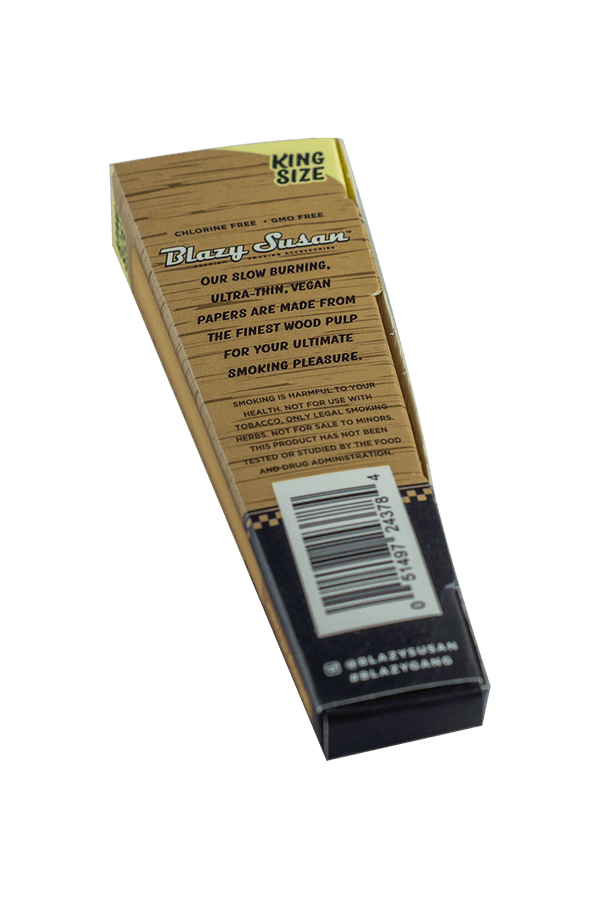 These are King Size Premium Cones from Blazy Susan available at Ritual Colorado. The slow-burning, ultra-thin, vegan papers are made from the finest wood pulp for a smooth session.