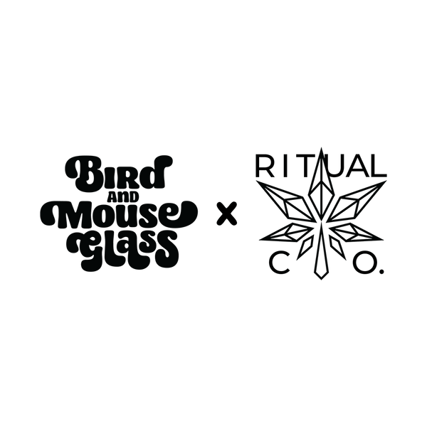 This is the first ever Bird & Mouse Glass x Ritual Co. collab T-Shirt available at Ritual Colorado. Featuring upcycled tie-dye shirts, embroidered logos and stitched tags these are high quality and limited edition merch!