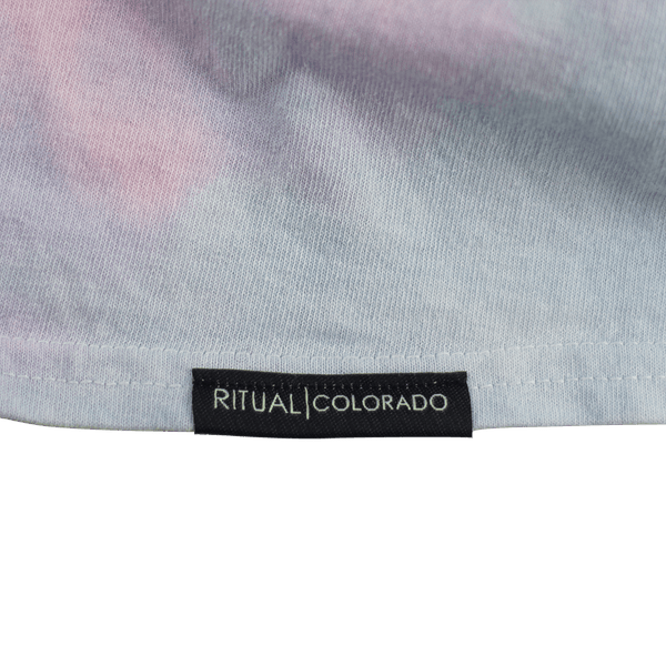 This is the first ever Bird & Mouse Glass x Ritual Co. collab T-Shirt available at Ritual Colorado. Featuring upcycled tie-dye shirts, embroidered logos and stitched tags these are high quality and limited edition merch!