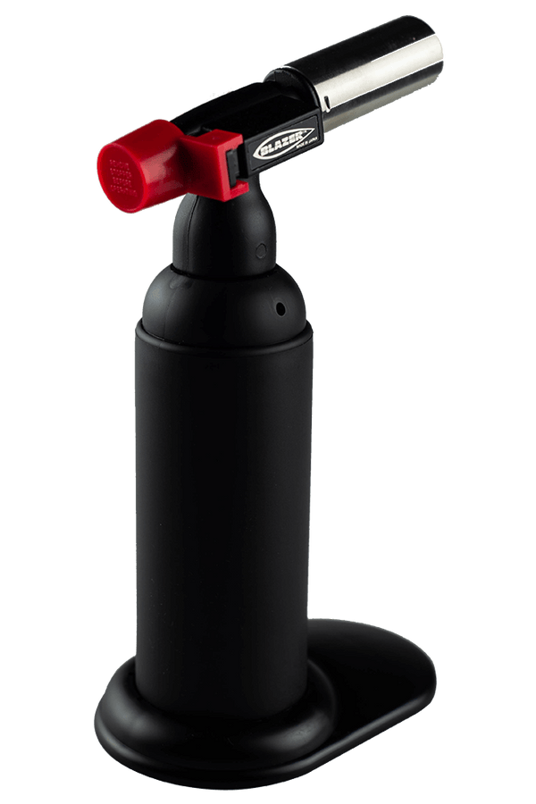 This is the Big Shot GT 8000 butane torch from BLAZER available at Ritual Colorado. It features a powerful butane flame with a refillable tank. With an anti-flare brass nozzle and precise flame control this is a top-quality dab torch offering long-term durability.