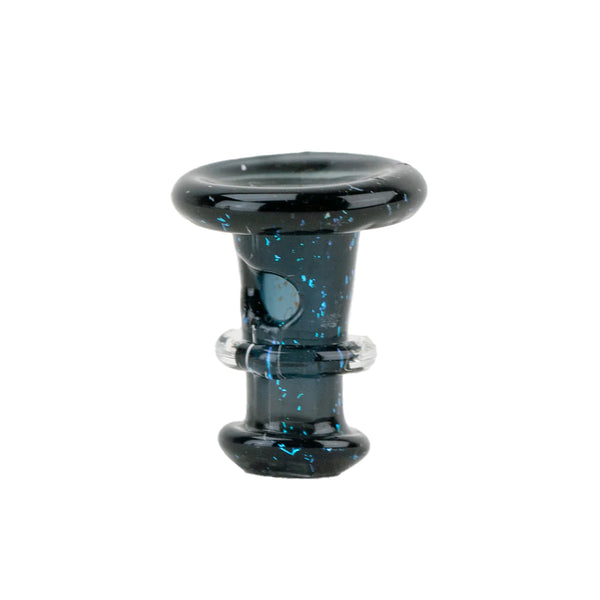 This is the Black Nebula New Peak & Proxy Glass Joystick Cap by Empire Glassworks available at Ritual Colorado. These colorful glass joystick upgrades offer complete control over airflow.