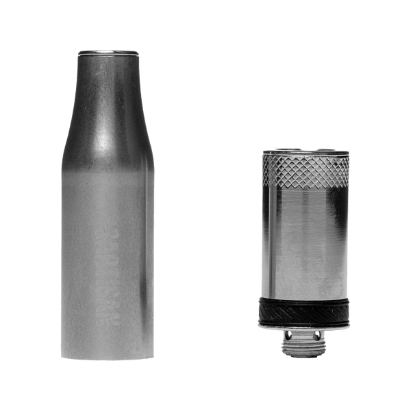 This is the Bullet Wax Atomizer from Cartisan available at Ritual Colorado. Compatible with a wide variety of 510 batteries, this crushed quartz atomizer offers easy on-the-go dabs.