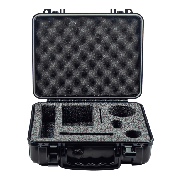 This is the T6000 Case from S3 Cases available it Ritual Colorado. These cases are ball vaporizer GO Kit ready with a customized foam insert able to accomodate all QaromaShop Kits. Featuring lock points, secure latches, a customized foam insert, and water and dustproof these are an incredible upgrade for portable dry herb vaporization.