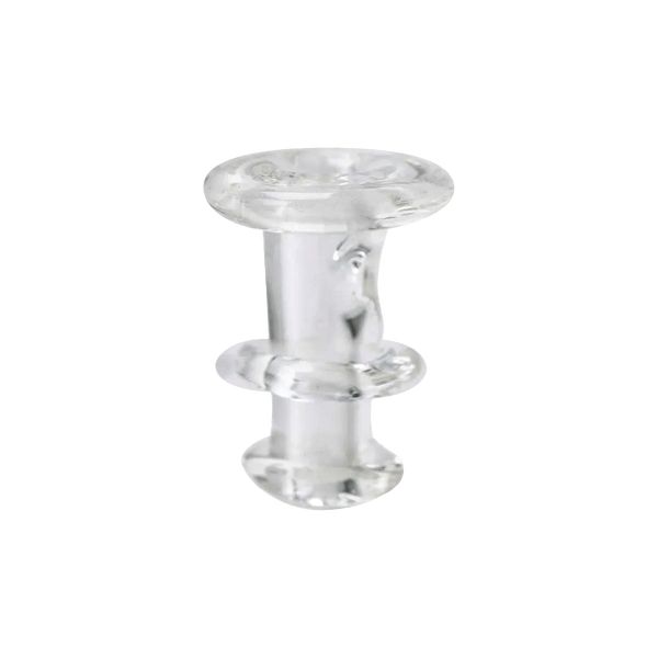This is the Clear New Peak & Proxy Glass Joystick Cap by Empire Glassworks available at Ritual Colorado. These colorful glass joystick upgrades offer complete control over airflow.