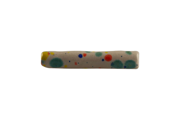 This is the Confetti Cake Marika or ceramic joint tip from Jaxel's Art available at Ritual Colorado. These handmade tip provde additional cooling for your joint or blunt sessions with the benefit of some added style.