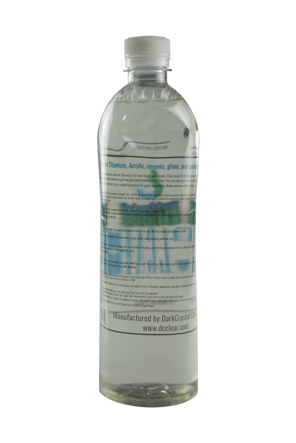 This is Dark Crystal Clear Glass Cleaner available at Ritual Colorado. A safe, non-toxic cleaner perfect for resin and rosin.