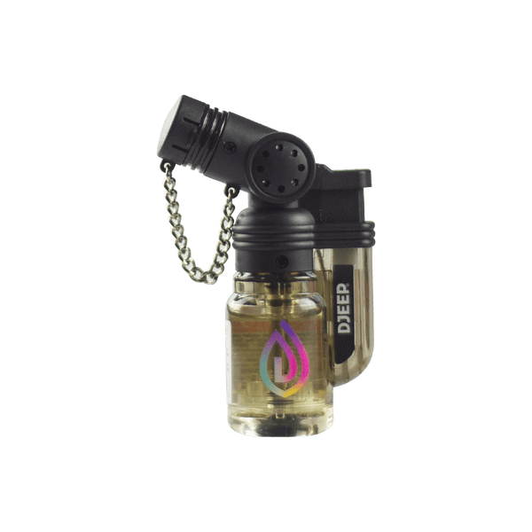 This is the Grey Mini Butane Torch Lighter by Djeep available at Ritual Colorado. A powerful and compact butane torch perfect for Dynavap and Vapman sessions.
