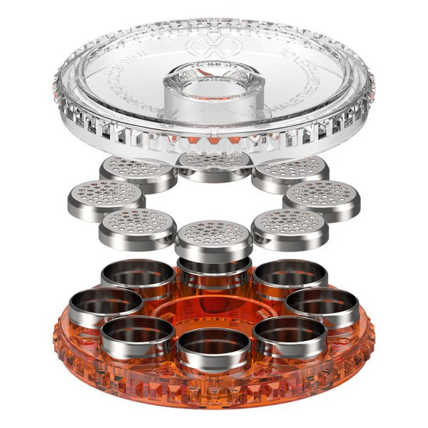 This is the Dosing Capsule Magazine by Storz & Bickel available at Ritual Colorado. Featuring room for 8 dosing caps this convenient holder allows you to swap bowls while on the go.