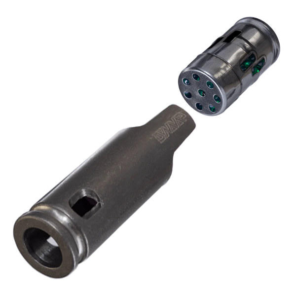This is The Thermal Hyper Cap by Dynavap available at Ritual Colorado. An upgrade to your HyperDyn, this cap includes 2mm sapphire terp pearls converting your Dynavap into a portable ball vape.