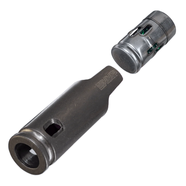 This is The Thermal Hyper Cap by Dynavap available at Ritual Colorado. An upgrade to your HyperDyn, this cap includes 2mm sapphire terp pearls converting your Dynavap into a portable ball vape.