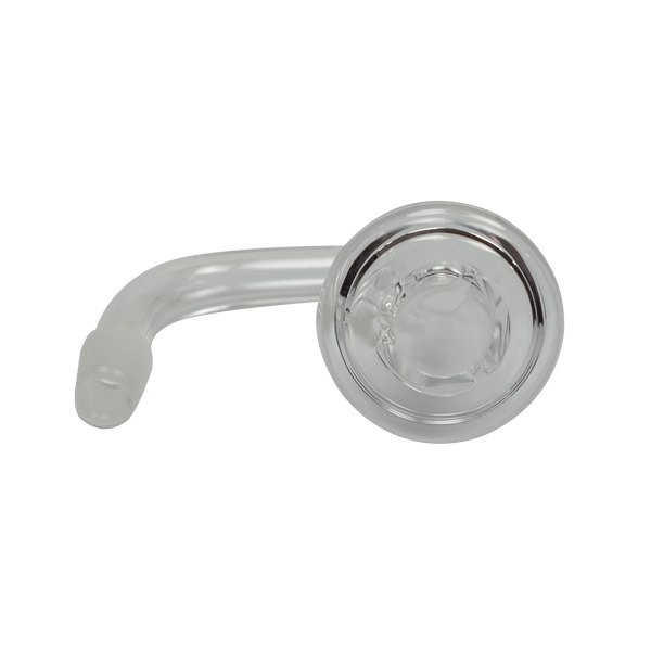 This is the 90 Degree joint angle Quartz Slurpee Banger from Evan Shore Bangers available at Ritual. Made from American quartz, featuring a slurper body and clean beveled edge. This banger is great for the heady quartz collectors and dab connoisseurs.