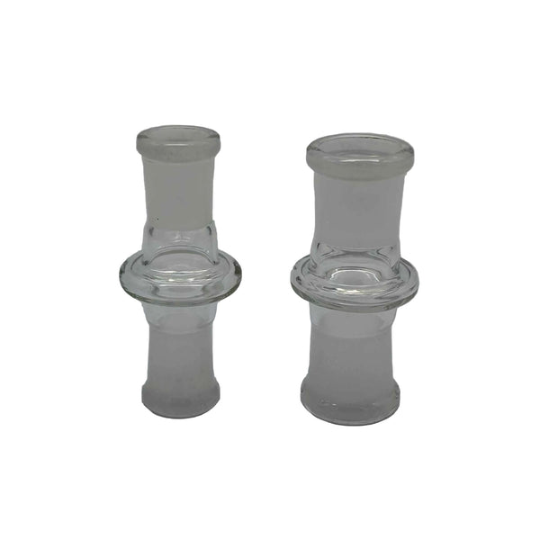 These are Female-to-Female Glass Adapters (14mm & 19mm) available at Ritual Colorado. Featuring two female connections these are convenient adapters allowing you to use your full glass collection.