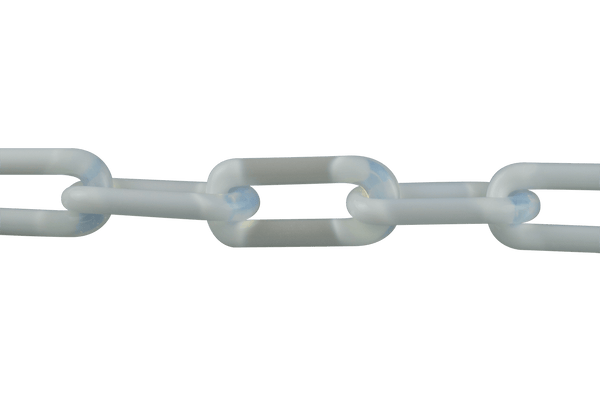 This is the Ghost Glass Chain Necklace by Technicolor Tony available at Ritual Colorado. This stunning handmade glass necklace features vibrant colors and refined craftsmanship.