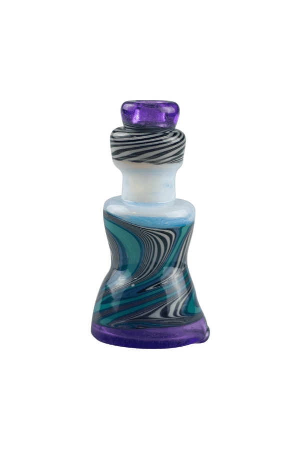 This is the Purple & Teal Swirl Puffco Peak Dry Top from Technicolor Tony available at Ritual Colorado. A beautiful dry top for your Puffco Peak & Peak Pro it fits securely into the base unit.