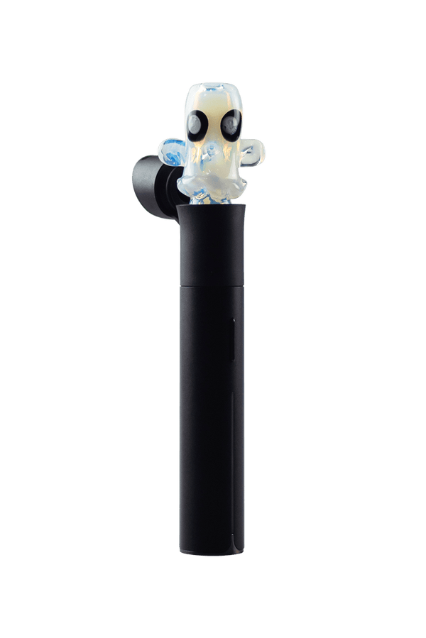 This is the Ghostie Guy Puffco Pivot Dry Top by Technicolor Tony available at Ritual Colorado. Featuring an angled air hole this is a fun and functional upgrade to your dab pen.