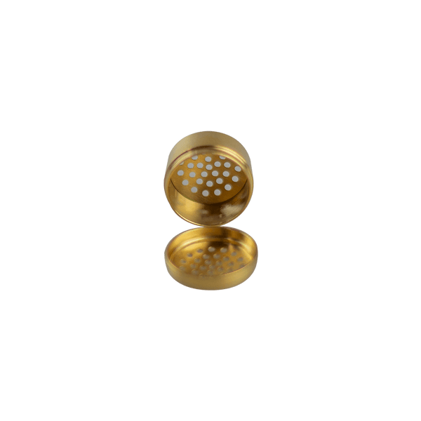 These are Gold Plated Dosing Caps by Ritual Co. available at Ritual Colorado. Compatible with the Storz & Bickel Venty, Mighty+ and Crafty+ these beautiful and durable capsules give you a refined vaporization experience.