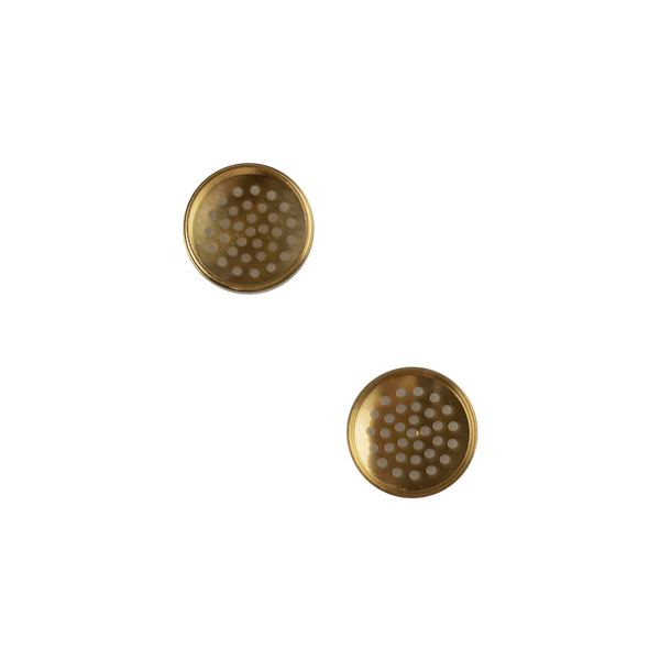 These are Gold Plated Dosing Caps by Ritual Co. available at Ritual Colorado. Compatible with the Storz & Bickel Venty, Mighty+ and Crafty+ these beautiful and durable capsules give you a refined vaporization experience.