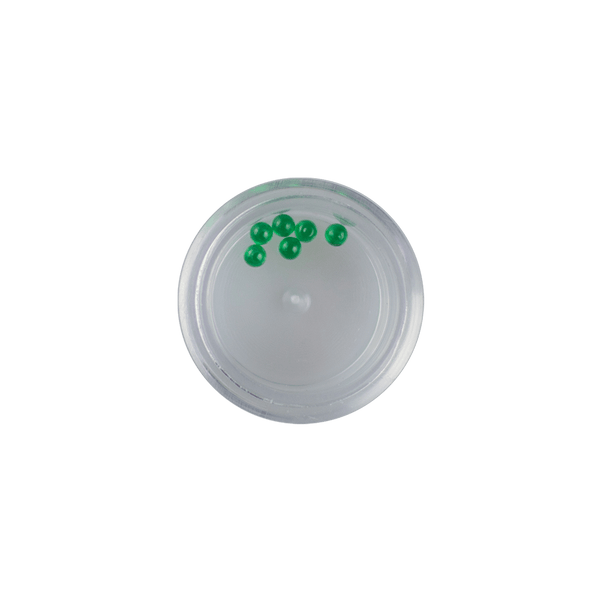 These are Green 3mm Nano Gem Terp Pearls from Ritual Co. available at Ritual Colorado. Beautiful AAA-Quality lab grown gemstones that provide a refined upgrade to your dab experience.