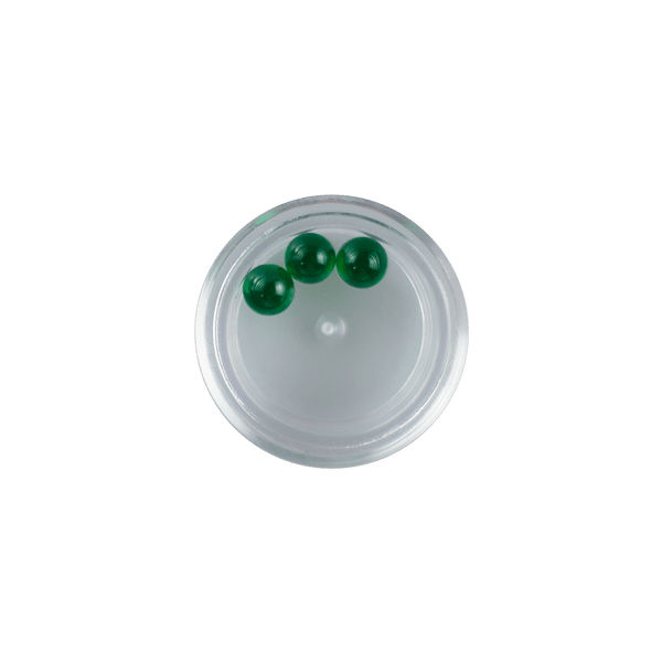 These are Green 6mm Nano Gem Terp Pearls from Ritual Co. available at Ritual Colorado. Beautiful AAA-Quality lab grown gemstones that provide a refined upgrade to your dab experience.