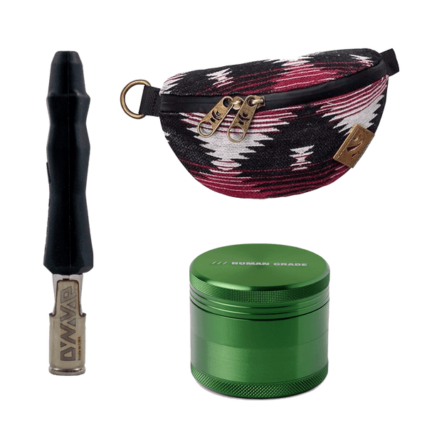 This is the Dynavap "B" Starter Bundle available at Ritual Colorado. Featuring a "B" portable vaporizer, Amigo smell-proof fanny pack and a Human Grade 2" Aluminum Grinder for an all-in-one beginner setup.