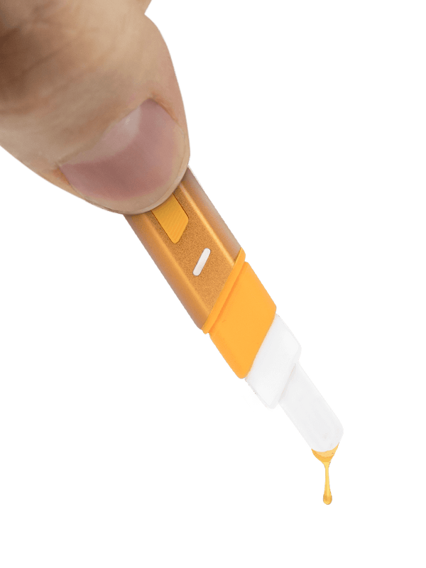 This is the Daybreak Hot Knife by Puffco available at RItual Colorado. A fun limited edition with gradient orange to red hues.