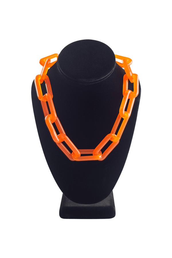 This is the Hot Sauce Glass Choker Chain by Technicolor Tony available at Ritual Colorado. Handmade in Denver, Colorado this unique glass chain features subtle details for a statement jewelry piece.