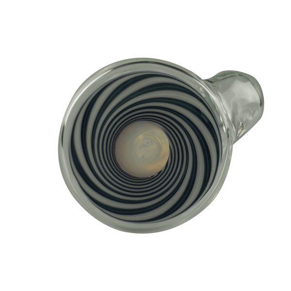 This is the Hypno Ghost Recycler by Technicolor Tony available at Ritual Colorado. A sleek vortex recycler featuring a 14mm female connection and sleek black and white accents.