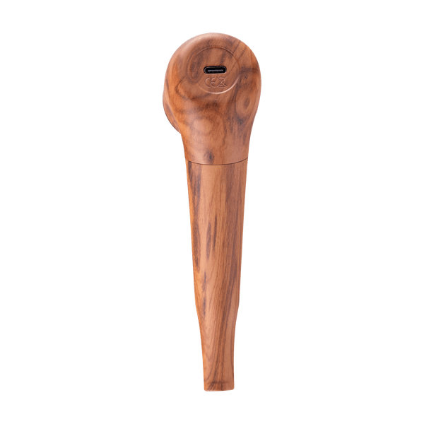 This is The Inspector (Burl) 510 Battery from Cartisan available at Ritual Colorado. A top of the line pipe-style battery with a colorful display for all your cartridge sessions.