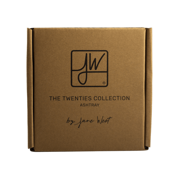 This is the Twenties Collection Ashtray from Jane West available at Ritual Colorado. Featuring vibrant colors and fun vintage details this is an awesome glass ashtray.