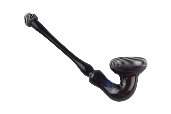 This is the King Sherlock Pipe by Technicolor Tony available at Ritual Colorado. A large hand pipe with clean lines and subtle color work for a one-of-one piece of glass art work.