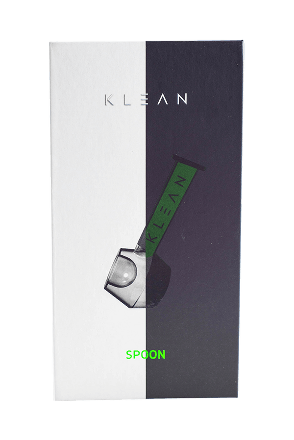 This is the Spoon Pipe from Klean available at Ritual Colorado. It features a built-in glass bowl with a carb hole on the left side. The glow-in-the-dark logo makes this a fun piece ready for any session.