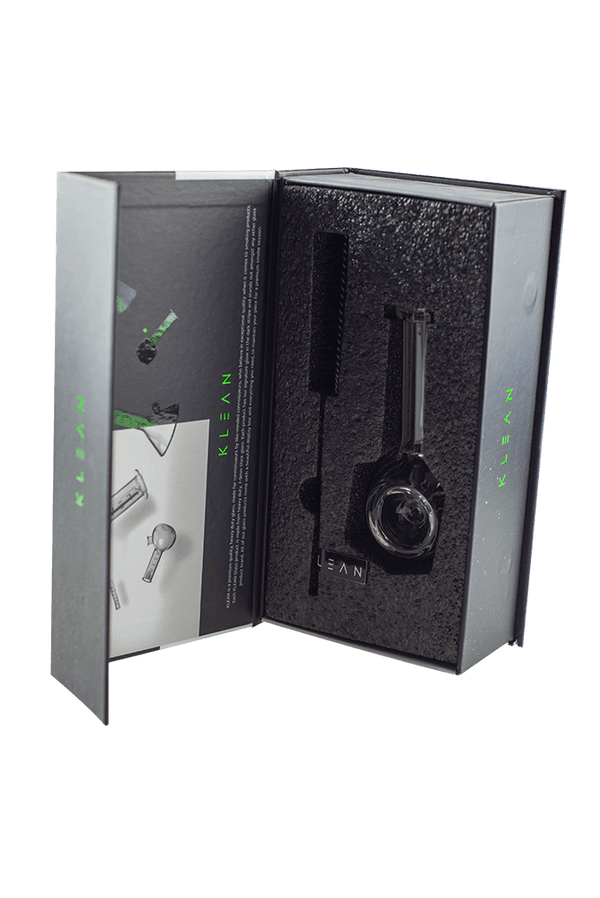 This is the Spoon Pipe from Klean available at Ritual Colorado. It features a built-in glass bowl with a carb hole on the left side. The glow-in-the-dark logo makes this a fun piece ready for any session.